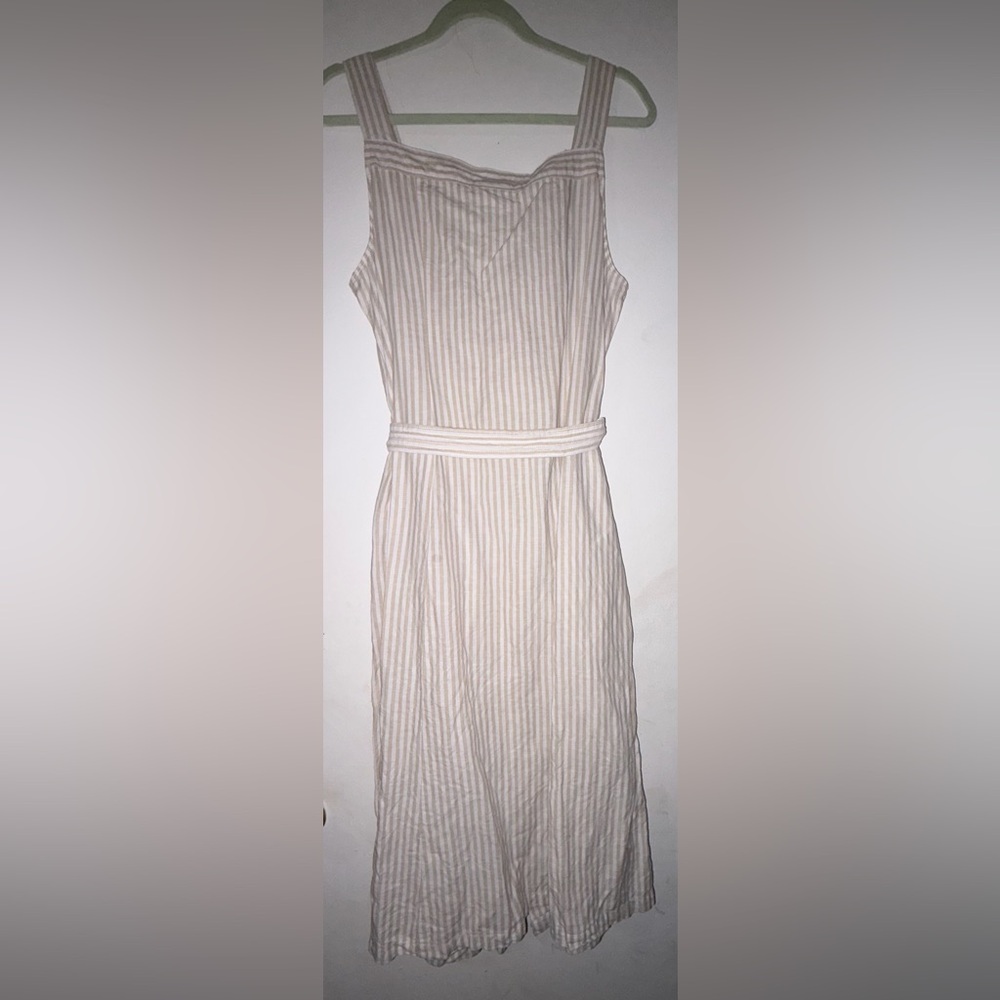 Liz Claiborne Beige Striped Midi Dress - Picture 5 of 9